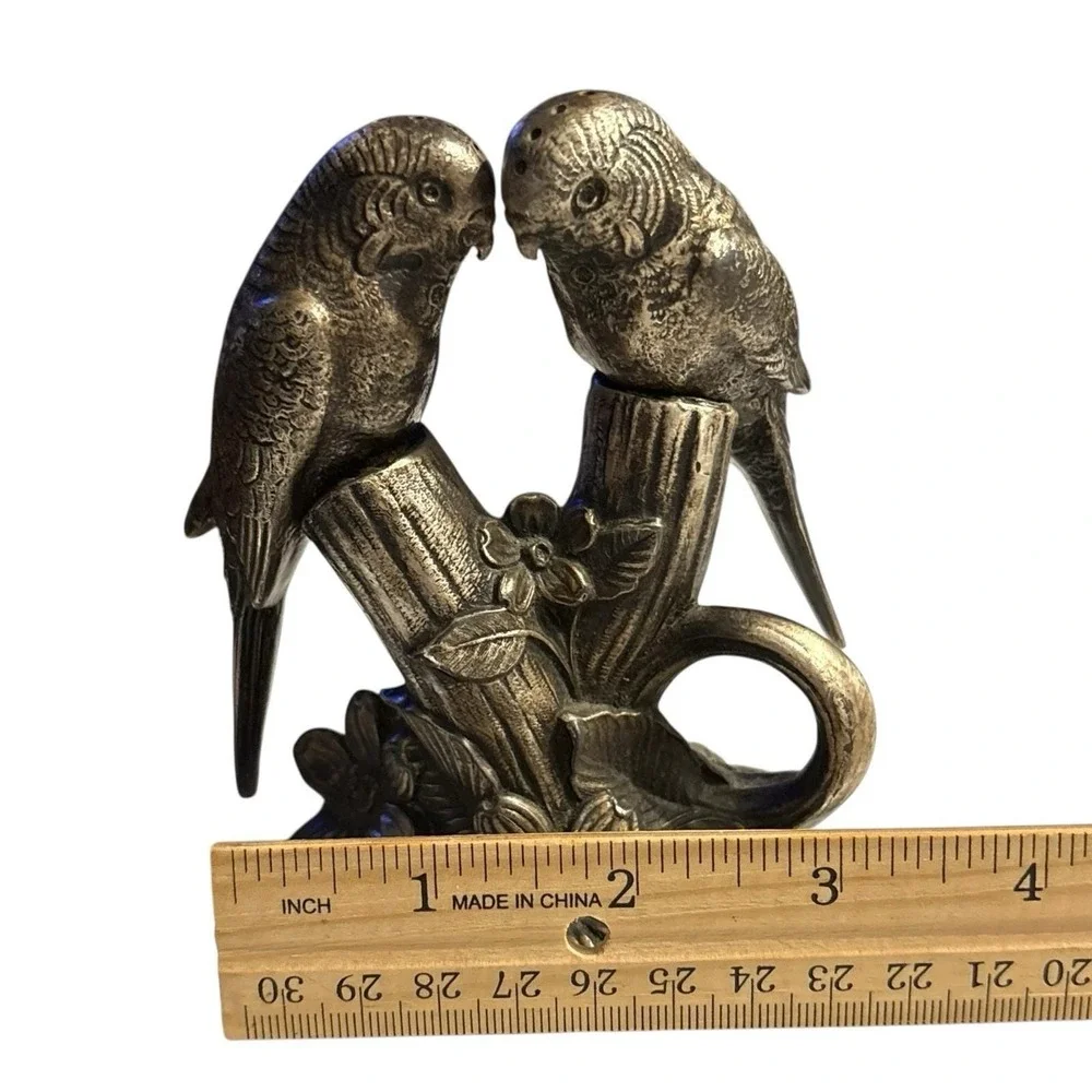VTG‎ Weidlich Bros Silverplate Parrots Salt and Pepper Set WB Mfg Co Collectible